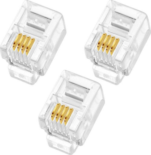 TEL.İNCE SOKETİ RJ9 4P/4C 100 LÜK PAKET (AHİZE KABLOSU SOKETİ) (81)