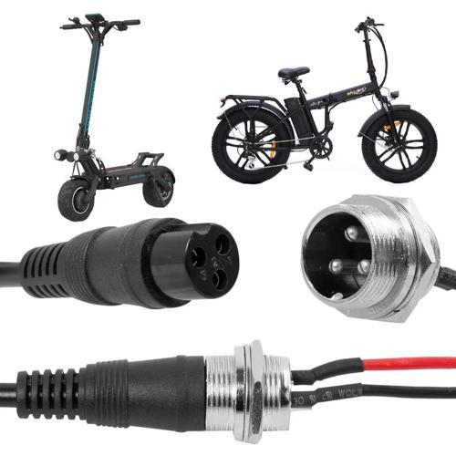 3 PİNLİ GİNGER ELEKTRİKLİ BİSİKLET - MOTOSİKLET - ARAÇ AKÜ ŞARJ KONNEKTÖRÜ (K246)