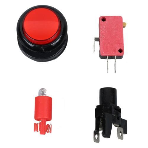 ATARİ BUTONU 12V LEDLİ KAFA ÇAPI 24MM DELİK ÇAPI 24MM IC-180J-1 (K246)