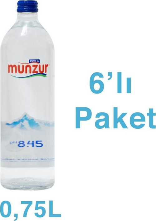 Su Cam Şişe 750 Ml 6'Lı Bir Koli