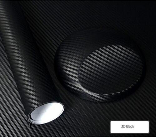 KRC Display (152 cm x 1 mt) Siyah Karbon Folyo 3D Hava Kanallı Araç Kaplama Folyosu