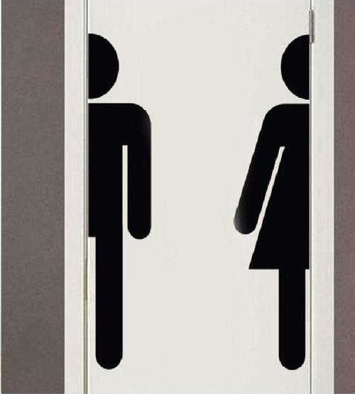 Wc Kapısı Man Ve Women Sıtıcker Kadın Erkek -bay Büyük Sticker