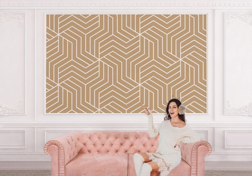 Pastel Renkli Geometrik Desenli Duvar Kağıdı-5779