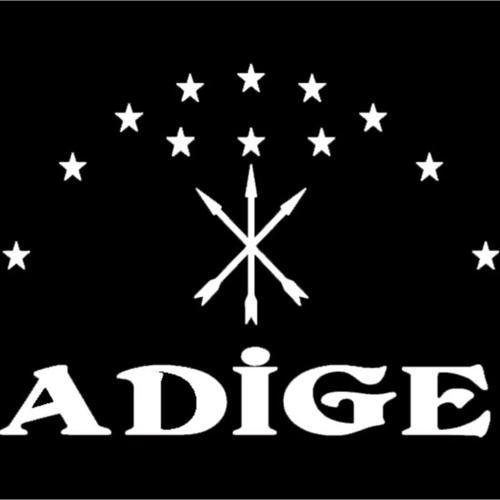 Point Adige Beyaz Çerkez Bayrağı Sticker 30x30