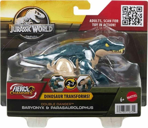 HLP05 Jurassic World Değişim Serisi - Çifte Tehlike Dinozor Figürleri