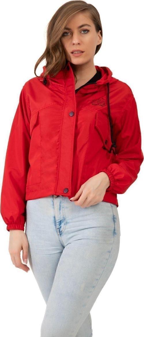 Kadın Su Geçirmez Ve Rüzgara Dayanıklı Kapüşonlu Çıt Çıtlı Mevsimlik Yağmurluk