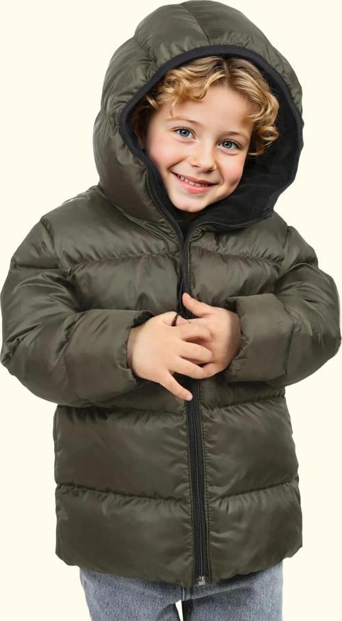 Spor Erkek Spor Çocuk Polarlı Kapüşonlu Su Geçirmez Rüzgara Dayanıklı Mont - Kaban