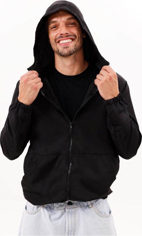 Erkek Kapüşonlu Su Ve Rüzgar Geçirmez Astarlı Oversize Yağmurluk