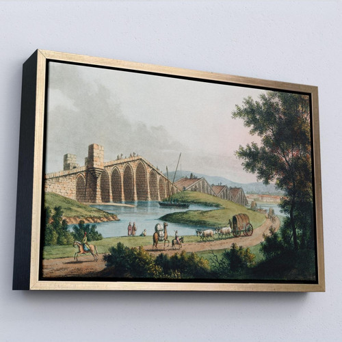 Çerçeveli Luigi Mayer - Kanuni Sultan Süleyman Köprüsü Tablosu-7035