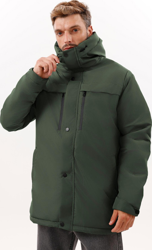 Erkek Polarlı Kürklü Su Ve Rüzgar Geçirmez Kapüşonlu Kışlık Mont & Kaban & Parka