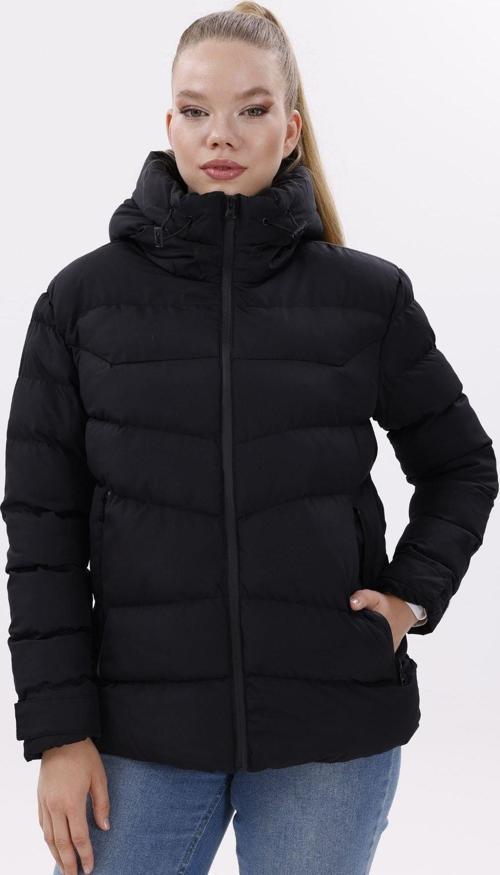 Kadın Kapüşonlu Polarlı Kürklü Su Geçirmez Rüzgara Dayanıklı Şişme Mont Kaban Parka