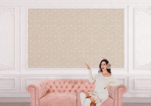 Pastel Renkli Geometrik Desenli Duvar Kağıdı-5788