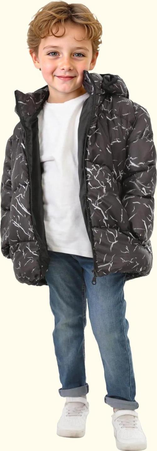 Spor Erkek Spor Çocuk Çıkabilir Kapüşonlu Su ve Rüzgar Geçirmez Cepli Mont & Kaban & Parka