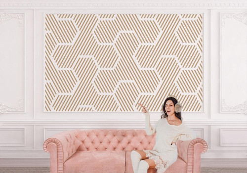 Pastel Renkli Geometrik Desenli Duvar Kağıdı-5790