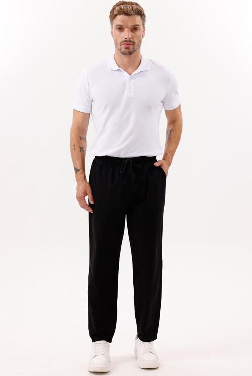 Erkek Keten Bol Kesim Pantolon