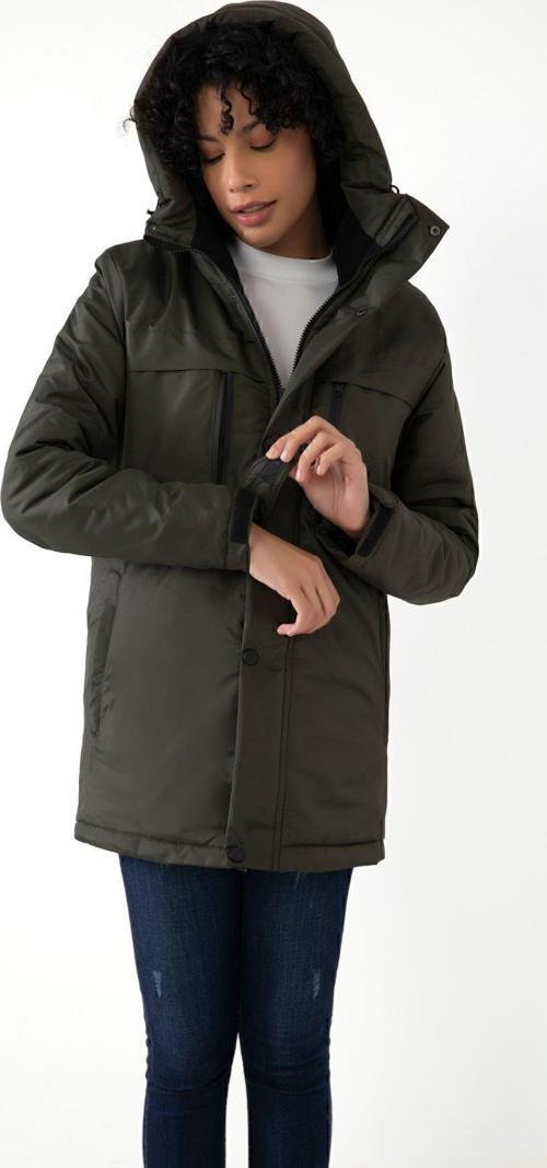 Spor Kadın Polarlı Su Ve Rüzgar Geçirmez Kapüşonlu Mont Kaban Parka