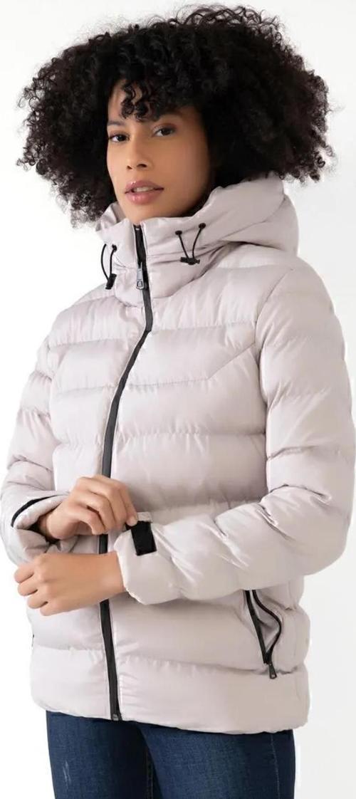 Spor Kadın Kapüşonlu Polarlı Su Geçirmez Rüzgara Dayanıklı Mont & Kaban & Parka