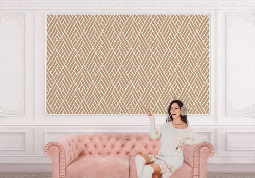 Pastel Renkli Geometrik Desenli Duvar Kağıdı-5791
