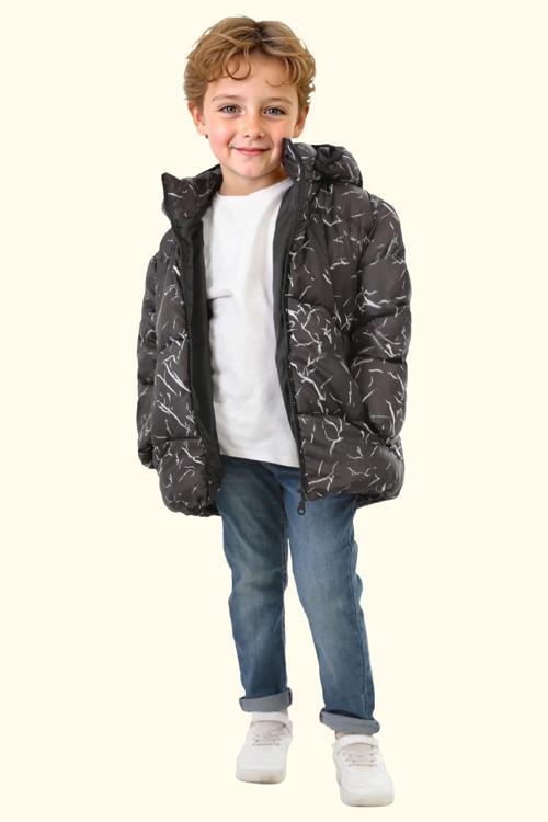 Spor Erkek Spor Çocuk Çıkabilir Kapüşonlu Su ve Rüzgar Geçirmez Cepli Mont & Kaban & Parka