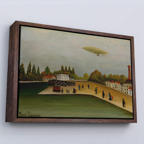 Çerçeveli Henri Rousseau -Tokyo Japonya Quai D'Ivry Tablo-7112