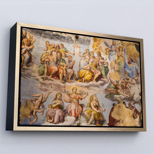Çerçeveli Giotto - Çan Kulesinin Tavan Resmi Tablo-7116