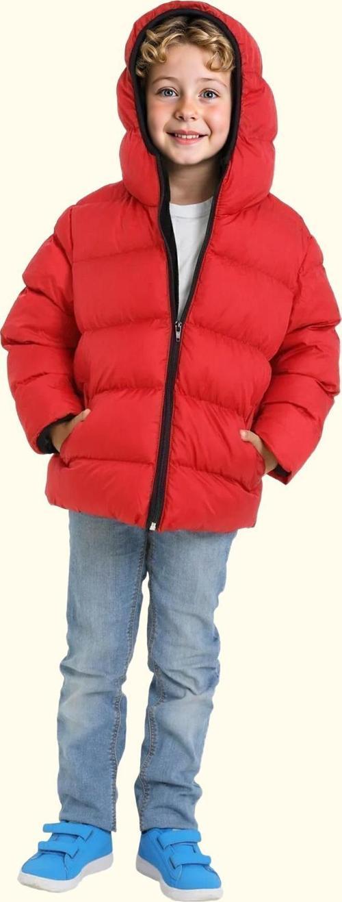 Spor Erkek Spor Çocuk Polarlı Kapüşonlu Su Geçirmez Rüzgara Dayanıklı Cepli Mont