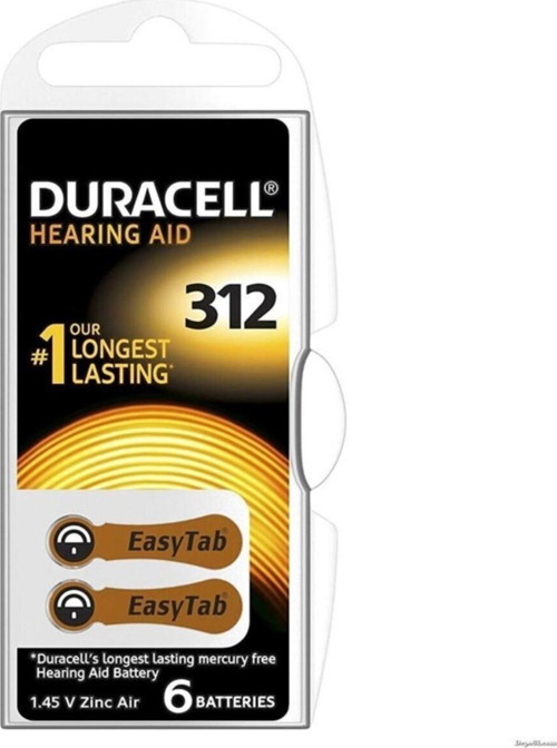 312 Numara Kulaklık Pili Işitme Cihazı Pili 10Lu Paket 60 Tane 312 Numara Pil