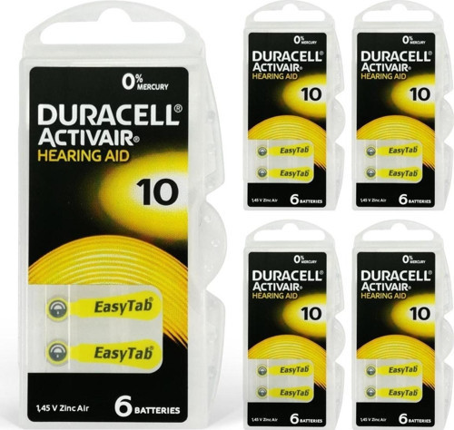 Activair 10 Numara Işitme Cihazı Pili (5 Paket X 6 Adet= 30 Adet Pil)
