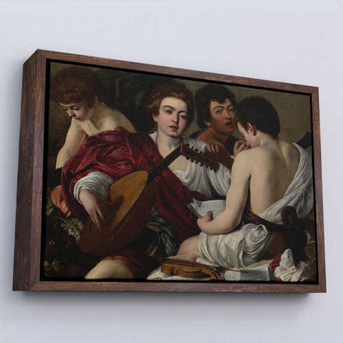 Çerçeveli Caravaggio - Müzisyenler Tablo - The Musicians-7144