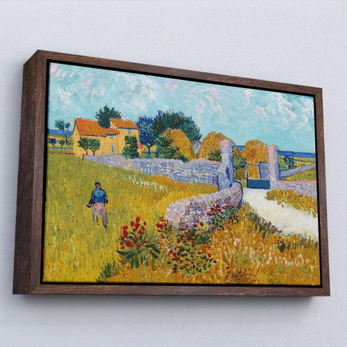 Çerçeveli Vincent Van Gogh Provence’De Çiftlik Evi Tablo-7168