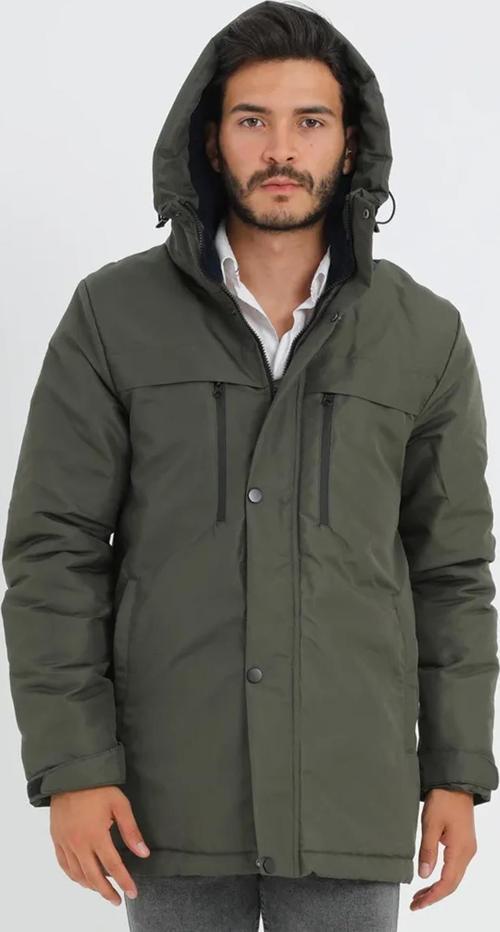 Spor Erkek Polarlı Su Ve Rüzgar Geçirmez Kapüşonlu Mont & Kaban & Parka