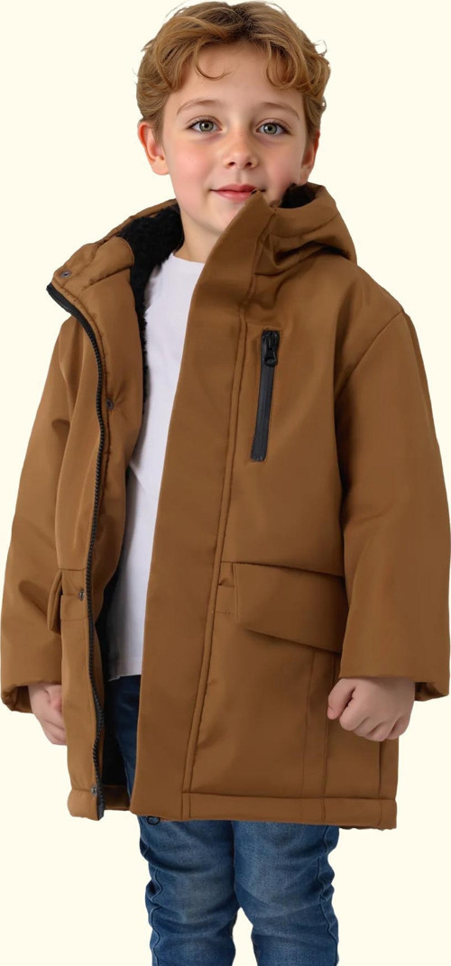 Spor Erkek Spor Çocuk Kürklü Su Ve Rüzgar Geçirmez Kapüşonlu 3 Cep Mont & Kaban & Parka