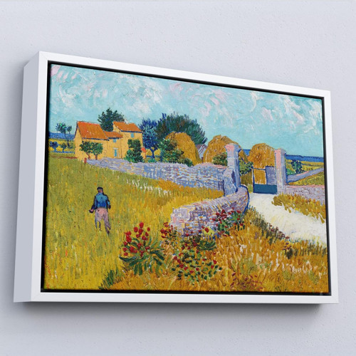 Çerçeveli Vincent Van Gogh Provence’De Çiftlik Evi Tablo-7168