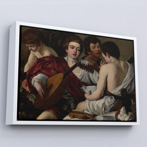 Çerçeveli Caravaggio - Müzisyenler Tablo - The Musicians-7144