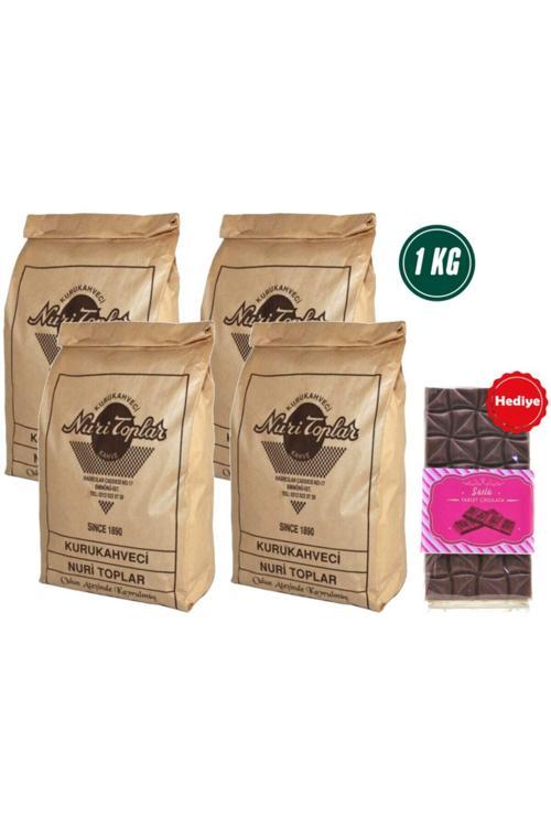 4X250 Gr Günlük Taze Çekim Türk Kahvesi 1Kg Hediye Tablet Çikolata