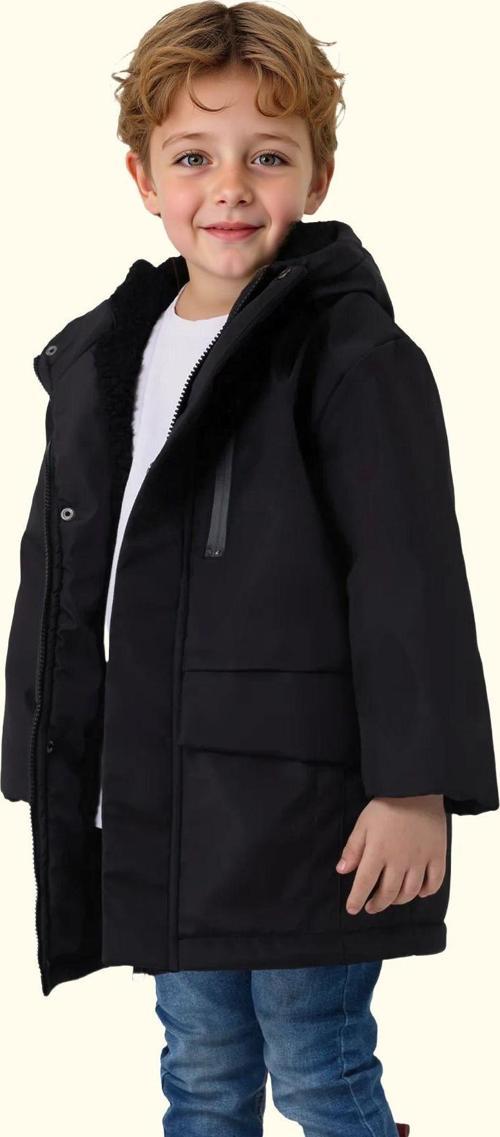 Spor Erkek Spor Çocuk Kürklü Su Ve Rüzgar Geçirmez Kapüşonlu 3 Cep Mont & Kaban & Parka