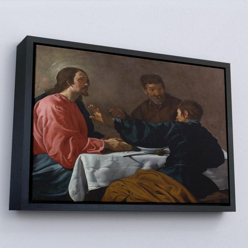 Çerçeveli Diego Velázquez - Emmaus'Ta Akşam Yemeği Tablo - The Supper At Emmaus-7145