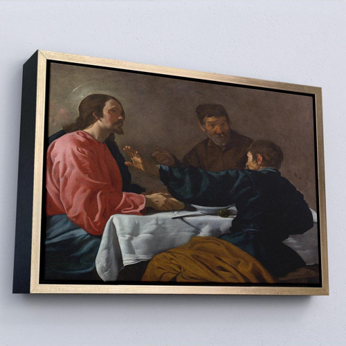 Çerçeveli Diego Velázquez - Emmaus'Ta Akşam Yemeği Tablo - The Supper At Emmaus-7145