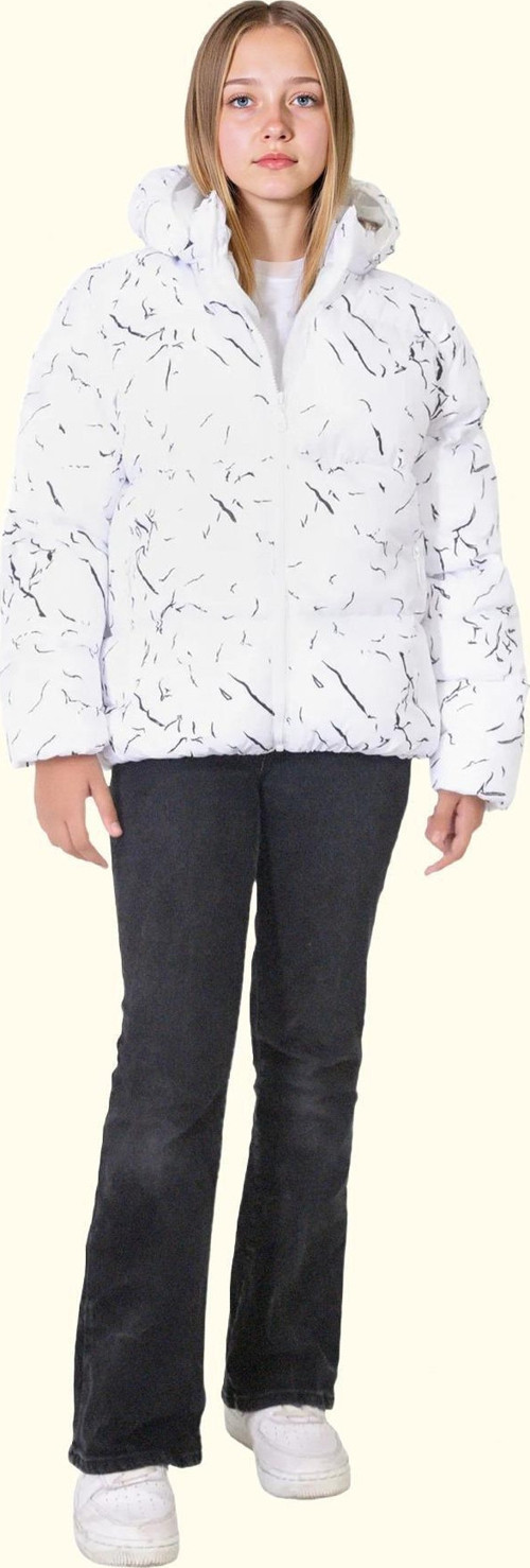 Kız Çocuk Çıkabilir Kapüşonlu Su Ve Rüzgar Geçirmez Kışlık Şişme Mont & Kaban & Parka