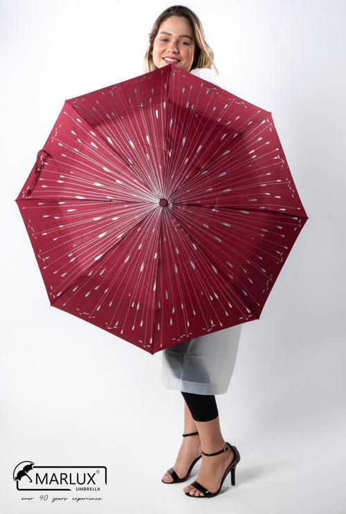 Kırmızı Damlalı Tam Otomatik Kadın Şemsiye M21Mar711R001