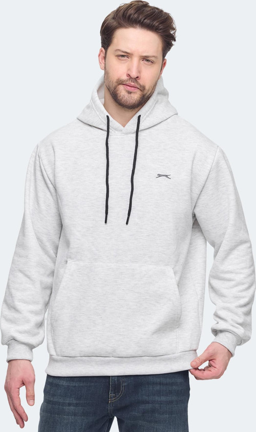 KICKSON Erkek Kapüşonlu Cepli Koyu Gri Sweatshirt