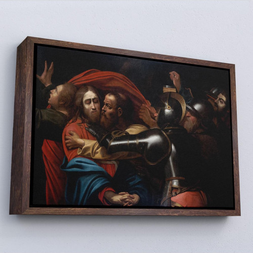 Çerçeveli Caravaggio -İsanın İnişi Tablo - The Taking Of Christ-7146