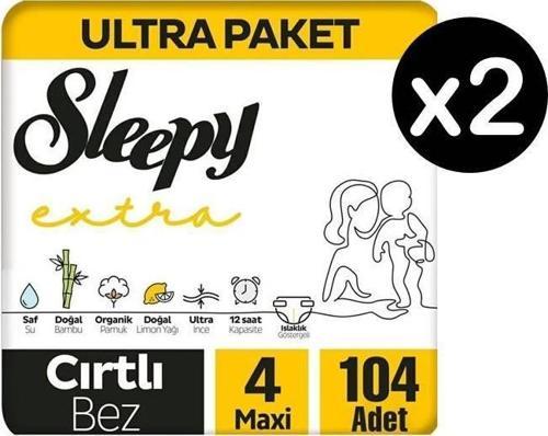Extra Günlük Aktivite 4 Numara Maxi 208'li Bebek Bezi