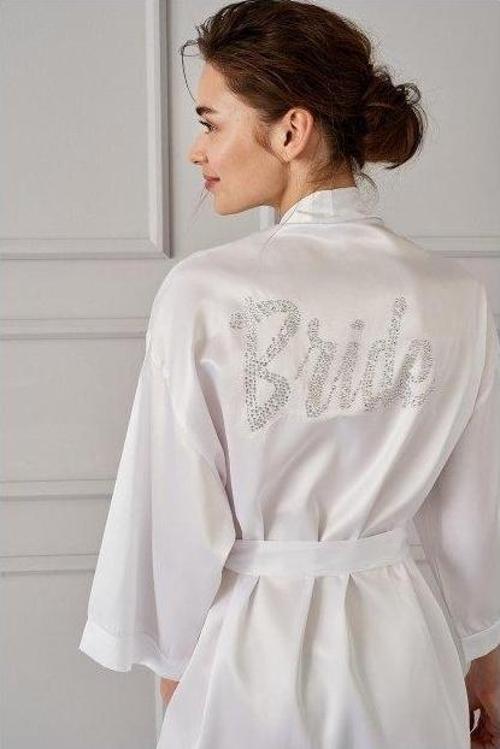 Saten Taşlı Bride Gelin Sabahlık 1000