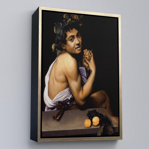 Çerçeveli Genç Hasta Bacchus - Caravaggio Tablo-7665
