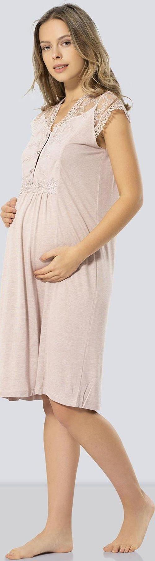 Kadın Lohusa Gecelik 3296/Pudra