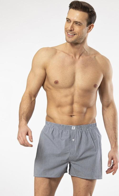 POPLİN ERKEK BOXER 1113/KARELİ LACİVERT