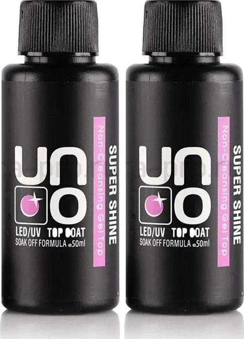 Uno Supershine Top Coat 50 ml Silinmeyen Top Coat Bulk 2'Li Set