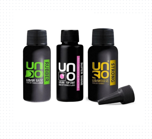 Profesyonel Uno Rubber Base Coat & Uno Super Shine Top Coat & Uno Strong Base Coat 50ML