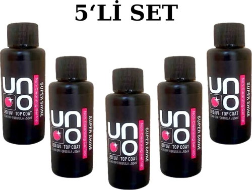 Profesyonel Uno Super Shine Top Coat 50ML 5'Li Set